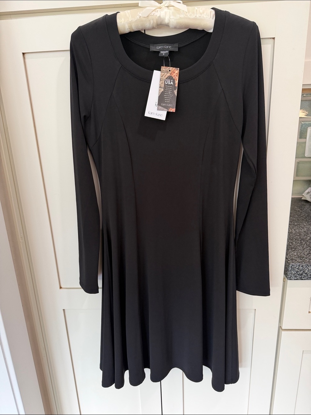 Karen Kane Black Long-Sleeve Swing Dress